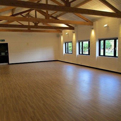 Main hall with new floor
