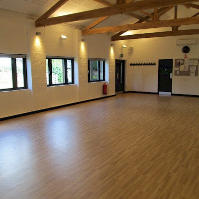 Main hall with new floor