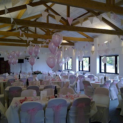 Main hall set up for wedding